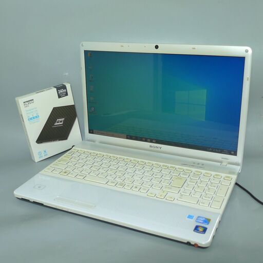 送料無料 新品SSD240GB 1台限定 ノートPC 中古良品 15.5型 SONY VPCEB28FJ Core i3 4GB DVDRW 無線 カメラ Bluetooth Windows10 Office