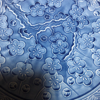 青地　梅柄　和皿　4枚セット　お正月用🎍🎍🎍の画像