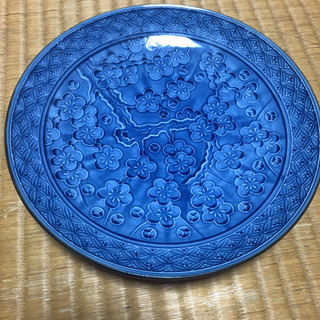 青地　梅柄　和皿　4枚セット　お正月用🎍🎍🎍の画像