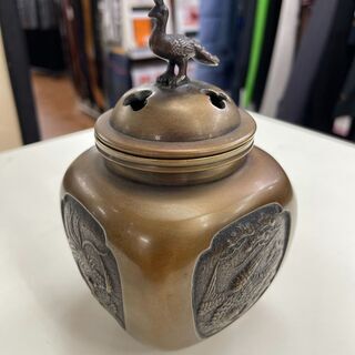 高岡銅器　四方間鳥瑞鳥 香炉