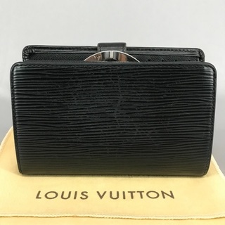 LV ルイヴィトン 黒エピ コンパクト がま口折財布