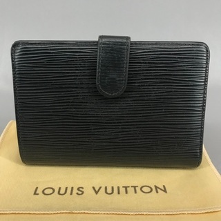 LV ルイヴィトン 黒エピ コンパクト がま口折財布