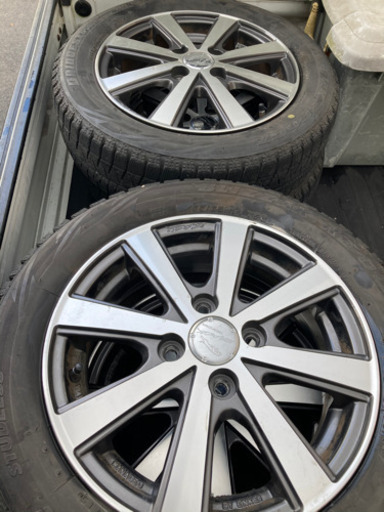 商談中ブリジストンレボGZ155/65-14スタッドレスアルミセット溝あり