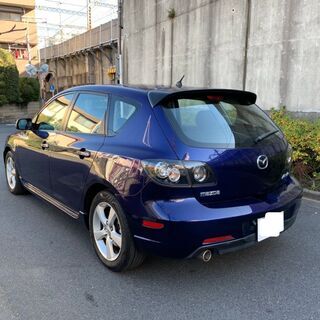 アクセラスポーツ２０Ｓ　Ｈ17年　検3年2月　走行83,000ｋｍ　社外ナビ＆地デジＴＶ　ドラレコ＆バックカメラ　ＥＴＣ　社外レーダー　純正エアロ＆１６AW　社外グリル　ルーフスポイラーの画像