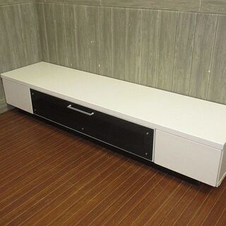 stp-0517　テレビ台　ホワイト　テレビボード　幅175 TV台　ローボード 白　リビングボード　テレビラック　リビング収納　ガラス扉　MARUMITSU　マルミツの画像