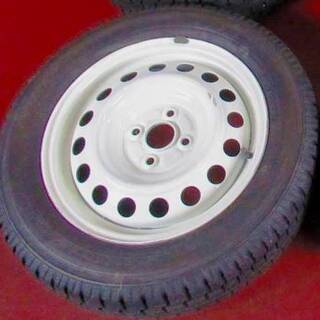 タイヤ深溝！白ホイール♪ スタッドレスタイヤ/ホイール4本セット 15