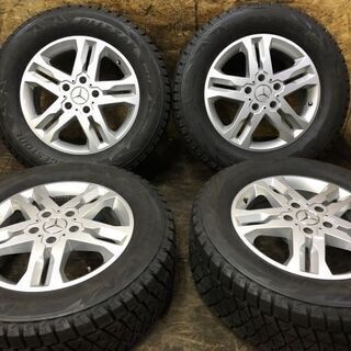 美品【BS BLIZZAK DM-V2 265/60R18】スタッドレス【ベンツGクラス ゲレンデ W463 純正ホイール 18インチ 7.5J5HPCD112+43】バリ溝　(VVT34) クレジットカード QR決済可能