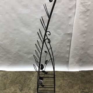 アンティーク調スリッパラック 収納 インテリア家具 アイアンラック スリッパ入れ 玄関収納 Hの画像