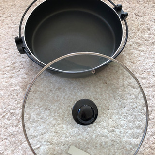 【未使用品】すき焼き鍋　28cm  ガラス蓋付の画像
