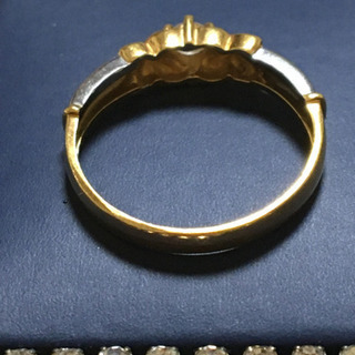 ♡K18  Pt900刻印ありダイヤリング♡の画像
