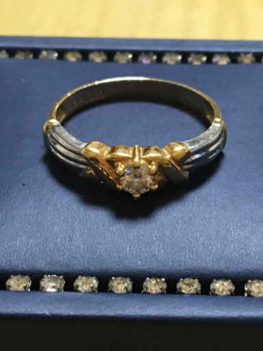 ♡K18  Pt900刻印ありダイヤリング♡