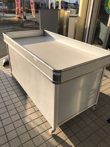 KAWAJUN ワゴンカート  販促ワゴンキャスター付き　折りたたみ