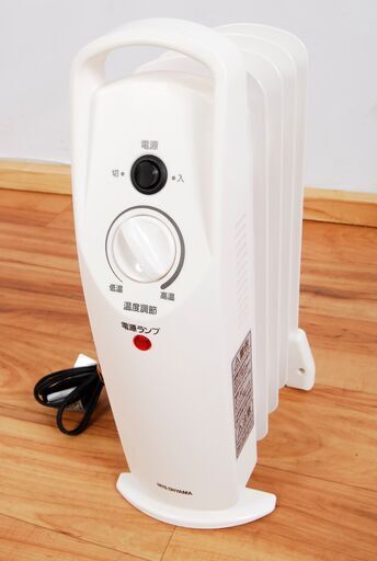4323 IRIS OHYAMA アイリスオーヤマ 500W 3.3畳 ミニオイルヒーター POH-505K-W 2018年製