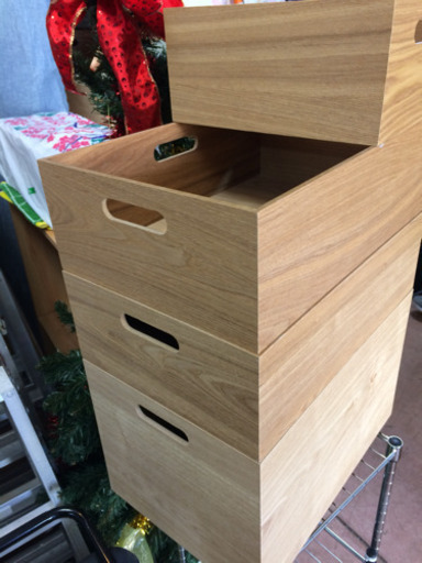 取引中重ねてつかえる◎ウッドボックスしげん屋