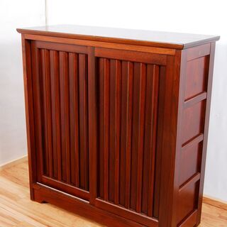 松本民芸家具 C型下駄箱 ミズメザクラ無垢 収納棚 シューズ