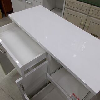 ミドルレンジボード 幅100cm 白 ニトリ 食器棚 キッチンカウンター