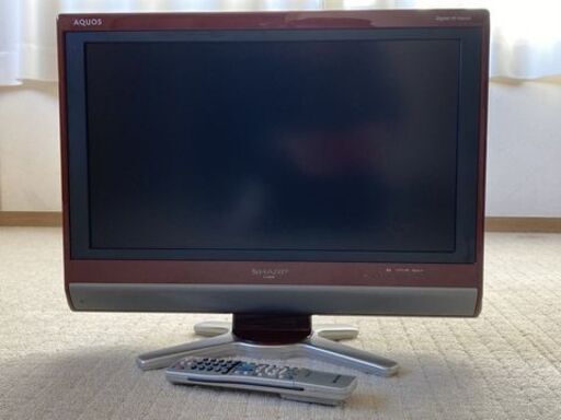 ★シャープ液晶テレビ　20インチ　赤　引き取りに来られる方のみ