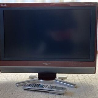 ★シャープ液晶テレビ　20インチ　赤　引き取りに来られる方のみ