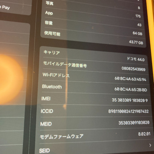 その他 iPad Pro10.5 WiFi+cellular