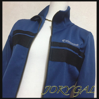 [JOKY GAL]ジャージ ジップアップ 紺色 ルームウェア ...