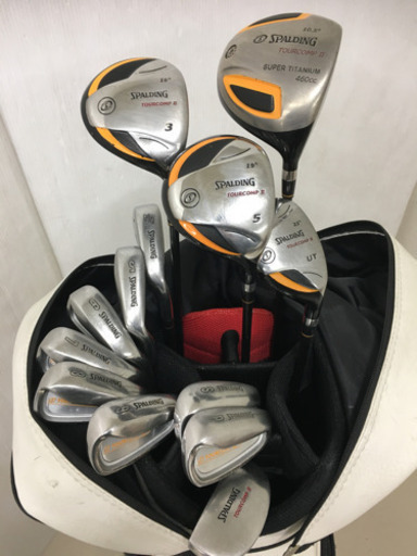 【本格フルセット！】◆スポルティング SPALDING ◆ゴルフクラブ 13本セット＋キャディバッグ付き フレックス S