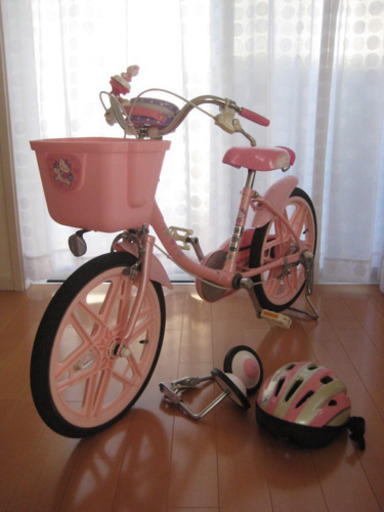 18インチ　ブリヂストン　キティちゃん子供用自転車　中古