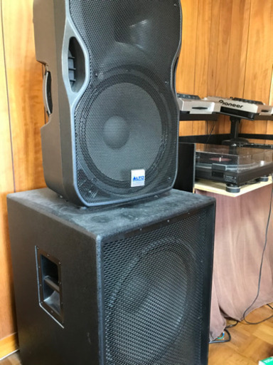 DJターンテーブル　セット　PAスピーカー付き