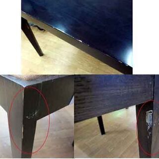 ダイニングセット 4人掛け 幅140×奥行80×高さ72cm 木製 椅子4脚 テーブル ダイニングテーブル  ダークブラウン ☆ PayPay(ペイペイ)決済可能 ☆ 札幌市 清田区 平岡