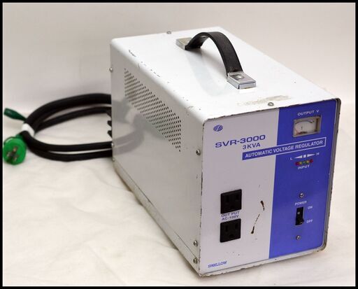 中古 スワロー電機 交流定電圧電源装置 SVR-3000 （85V～115V ⇒ 100V） 日動工業 変圧器