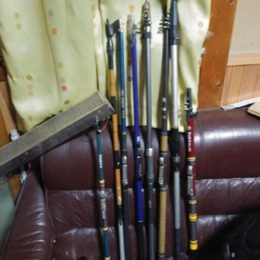 釣竿たくさんまとめて