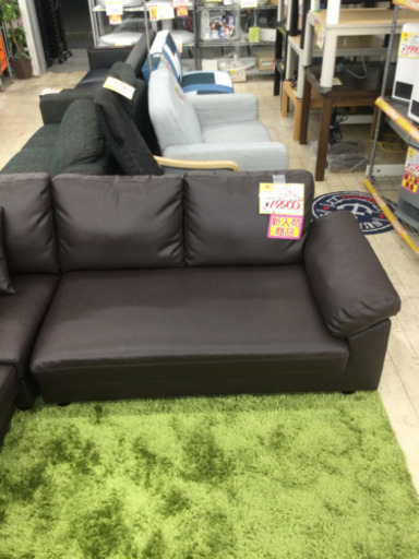sakoda 12/26 福岡 東区 和白 【美品!!】定価69,800円 SAKODA 3Pカウチソファ コーナーソファ L字ソファ
