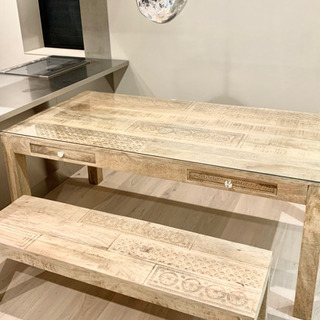 ☆美品☆KARE (カレ) ダイニングテーブルセット (ダイニングテーブル＋