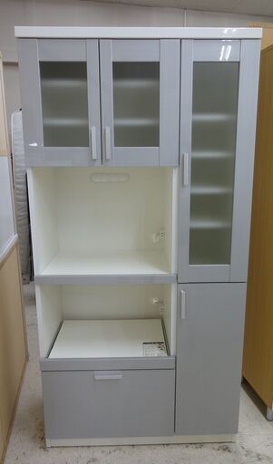 共和産業 レンジボード 食器棚 シルバー【ユーズドユーズ名古屋天白店】 J486