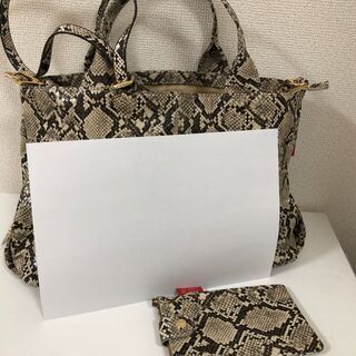バッグ　パイソン柄の画像