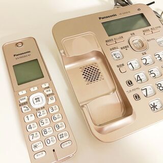 美品☆Panasonicコードレス電話機/子機付き/VE-GZ50-N/人気色/ピンクゴールドの画像