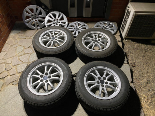 195/65R15 ブリジストン ブリザック VRX スタッドレスタイヤ 4本セット 残溝5mm程度 50プリウス プリウス ウィッシュ 100-4H