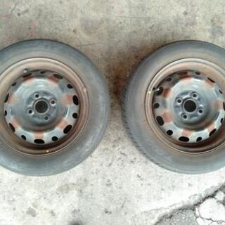 中古鉄ホイール14 6J 　タイヤ175/65R14付　残3mm　２本