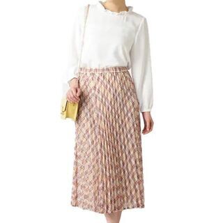 ネットフリーマーケット★NATURAL BEAUTY BASIC　タータンチェックプリーツスカート★の画像