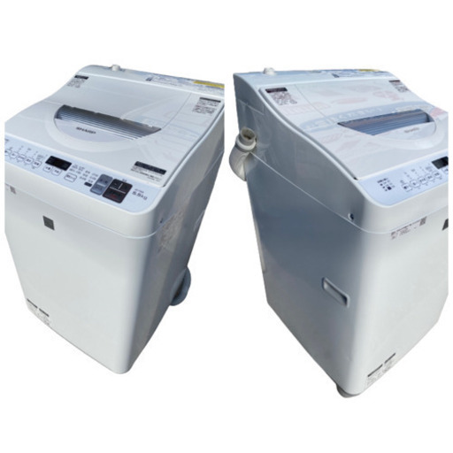 2018年製  シャープ 5．5kg洗濯乾燥機 keyword キーワードホワイト ES-T5E6-KW(1223c)