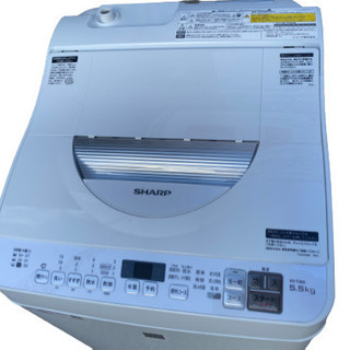 2018年製 シャープ 5．5kg洗濯乾燥機 keyword キーワードホワイト ES