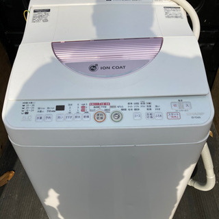 最終値引き！ヤフオクより安い！★★美品 中古★SHARP 6㎏Ag+イオンコート 洗濯乾燥機【ES-TG60L 】の画像