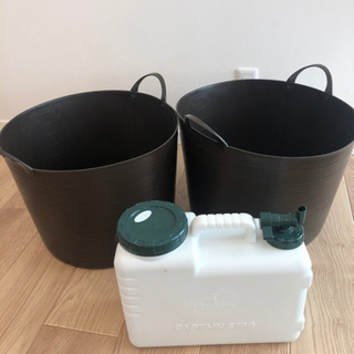 アウトドア用品　ソフトバケツ2個