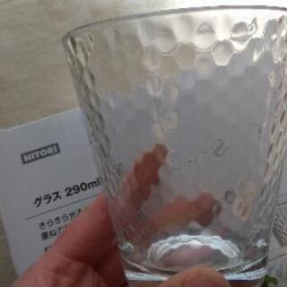 未使用品>ニトリのガラスコップの画像