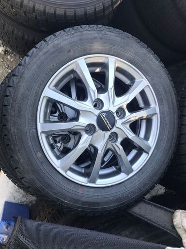 激安バリ山13インチアルミホイル・スタッドレスタイヤセット、軽自動車用、取り付け無料 155/65/13　ヨコハマタイヤ