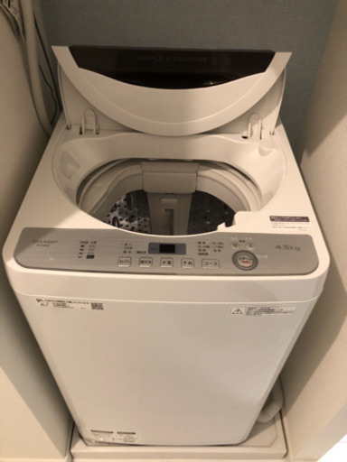 【取引中】SHARP 洗濯機4.5kg ES-GE4C