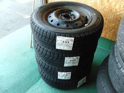 4本セット　155/65R13　ブリジストン　VRX　新品タイヤ　ホイール付き