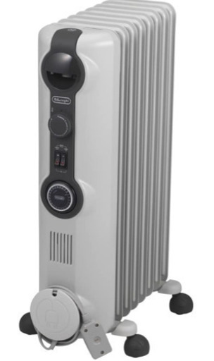 デロンギ　オイルヒーター  8~10畳用　ゼロ風暖房 ホワイト HJ0812