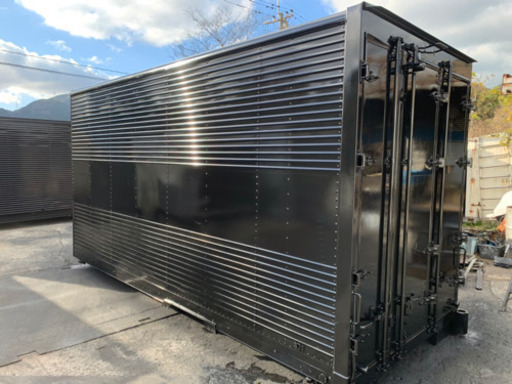 No.448 アルミバン 2ｔ ロング アルミ箱 バイク倉庫 トラックコンテナ コメ保管庫 物置 DIY