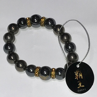 非売品！【覇王】刻印入り ルフィ海賊団 海賊旗 ブレスレット 天然石オニキスの画像