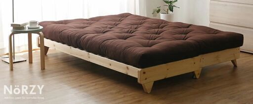 Norzy 北欧家具 ソファーベッド 2人掛け 木脚 リクライニングソファ